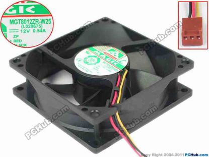 147066 Protechnic Magic MGT8012ZR-W25 Server - Square Fan L029675, DC 12V 0.54A, 80x80x25mm, w80x3x3 Protechnic Magic MGT8012ZR-W25 Server - Square Fan 