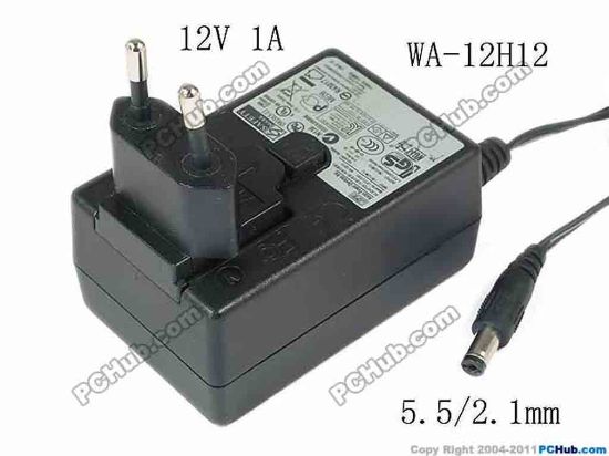 147074 APD / Asian Power Devices WA-12H12 AC Adapter 5V-12V 12V 1A, 5.5.2.1mm, EU 2-Pin Plug APD / Asian Power Devices WA-12H12 AC Adapter 5V-12V 