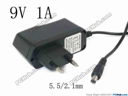 147078 Other Brands AAVD AC Adapter 5V-12V HCY-6888, 9V 1A, Barrel 5.5/2.1mm, EU 2-Pin Plug Other Brands AAVD AC Adapter 5V-12V 