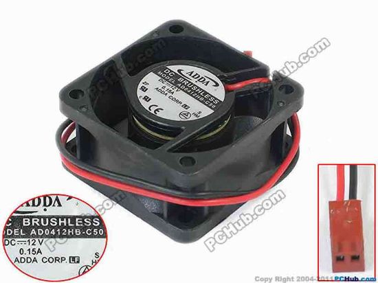 Ventilateur De Refroidissement ADDA AD0412LB-C5B AD0412HB-C50 - 4cm DC 12V 0.1A Server Cooler Fan Silencieux