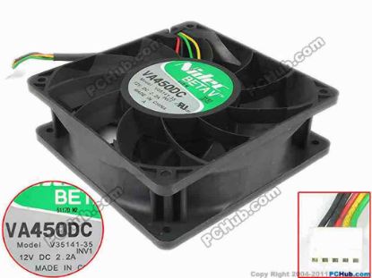 147114 Nidec V35141-35 Server - Square Fan V35141-35, INV1, VA450DC Nidec V35141-35 Server - Square Fan 