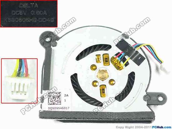 147189 Delta Electronics KSB0605HB Cooling Fan  -DD49, DC 5V 0.50A Bare fan Delta Electronics KSB0605HB Cooling Fan  