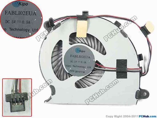 147210 Kipo FABLI02EUA Cooling Fan  4MBLIFA0I504, DC 5V 0.50A Bare fan Kipo FABLI02EUA Cooling Fan  
