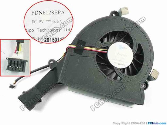 147215 Kipo FDN6128EPA Cooling Fan  46N63FATP20, DC 5V 0.50A Bare fan Kipo FDN6128EPA Cooling Fan
