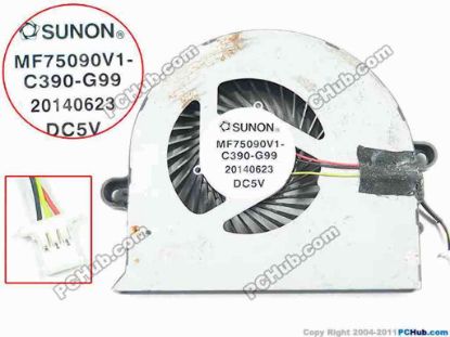 147224 SUNON MF75090V1-C390-G99 Cooling Fan  44Z8BFATN10, DC 5V Bare fan SUNON MF75090V1-C390-G99 Cooling Fan  