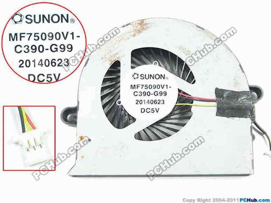 147224 SUNON MF75090V1-C390-G99 Cooling Fan  44Z8BFATN10, DC 5V Bare fan SUNON MF75090V1-C390-G99 Cooling Fan  