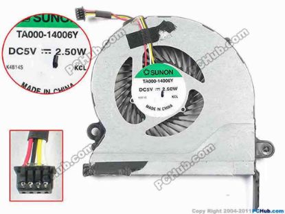 147226 SUNON TA000-14006Y Cooling Fan  DC 5V 2.50W Bare fan SUNON TA000-14006Y Cooling Fan  