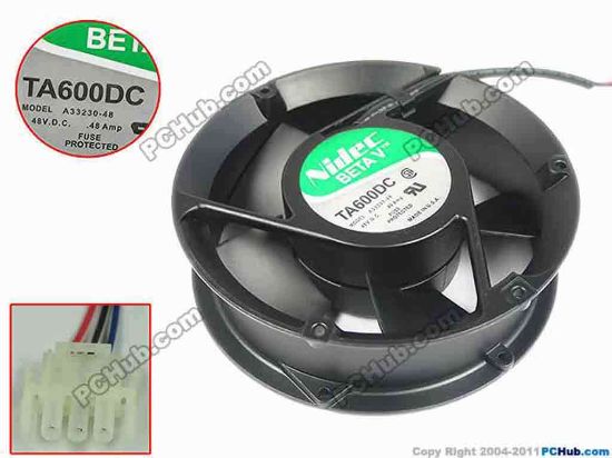 147248 Nidec A33230-48 Server - Round Fan dia172x172x51mm, 3-wire, 48V 0.48A Nidec A33230-48 Server - Round Fan