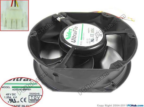 147253 Nidec A35516-59PW1 Server - Square Fan dia172x150x51mm, 3-wire, 48V 1.55A Nidec A35516-59PW1 Server - Square Fan 