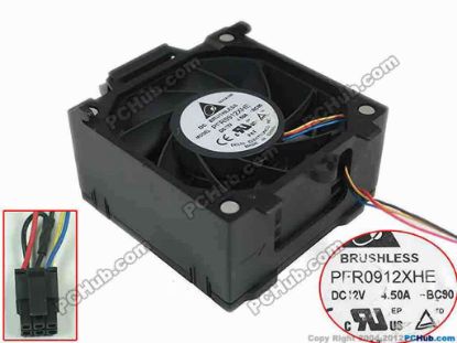 147856 Delta Electronics PFR0912XHE Server - Square Fan -BC90, sq93x93x38mm, 4-wire, 12V 4.5A Delta Electronics PFR0912XHE Server - Square Fan 