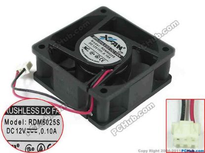 147912 XIFAN / Xinruilian RDM6025S Server - Square Fan RDM6025S, 80mm, 2-wire 3-pin connector XIFAN / Xinruilian RDM6025S Server - Square Fan 