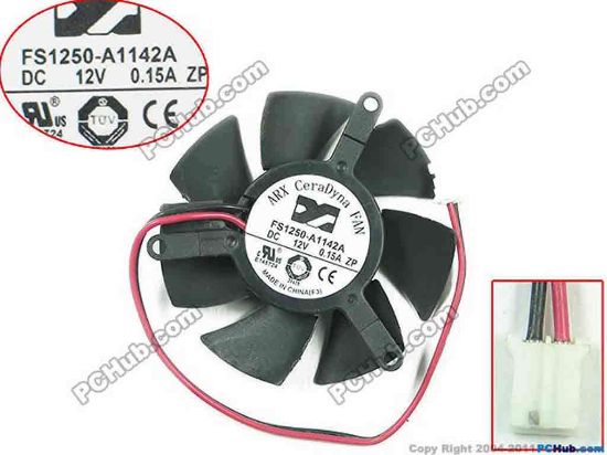147914 ARX FS1250-A1142A Server - Frameless / GPU Fan DC 12V 0.15A, w55x2x2 ARX FS1250-A1142A Server - Frameless / GPU Fan 