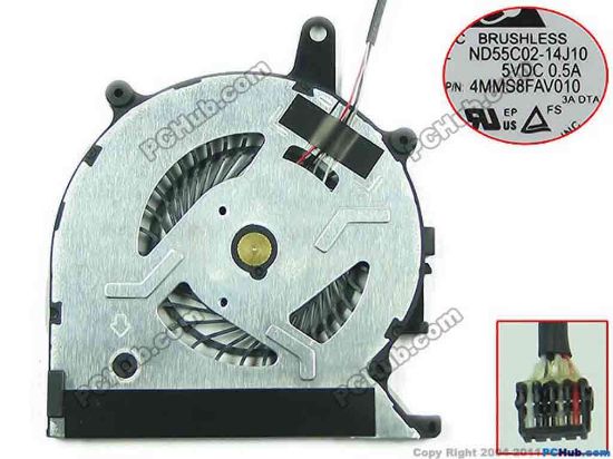 148536 Sony Vaio SVP13 Series Cooling Fan  ND55C02-14J10, DC5V, 0.5A, Bare Fan, New Sony Vaio SVP13 Series Cooling Fan