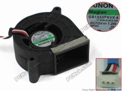 148924 SUNON GB1245PKVX-8 Server - Blower Fan bw45x45x20mm, w100x3x3, DC 12V 1.2W SUNON GB1245PKVX-8 Server - Blower Fan 