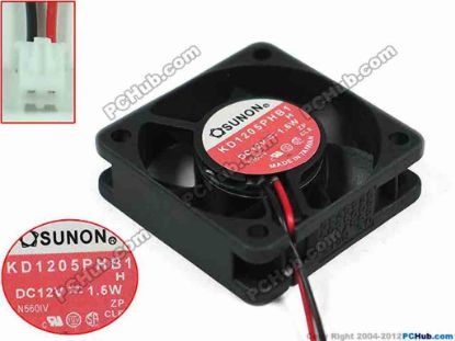 148938 SUNON KD1205PHB1 Server - Square Fan H, sq50x50x15mm, w60x2x2, DC 12V 1.5W SUNON KD1205PHB1 Server - Square Fan 
