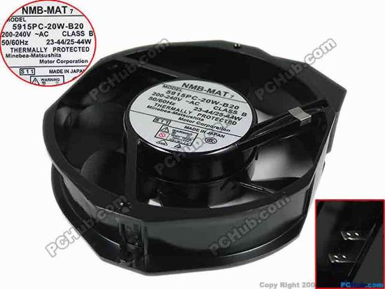 149136 NMB-MAT / Minebea 5915PC-20W-B20 Server - Blower Fan AC 200V 25W, 172x150x38mm, 5915PC-20W-B20, S11, 2- NMB-MAT / Minebea 5915PC-20W-B20 Server - Blower Fan