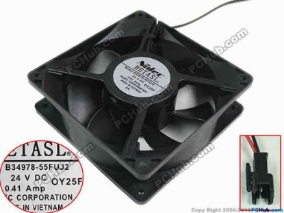 149194 Nidec B34978-55FUJ2 Server - Square Fan sq120x120x38mm, w100x2x2, DC 24V 0.41A Nidec B34978-55FUJ2 Server - Square Fan