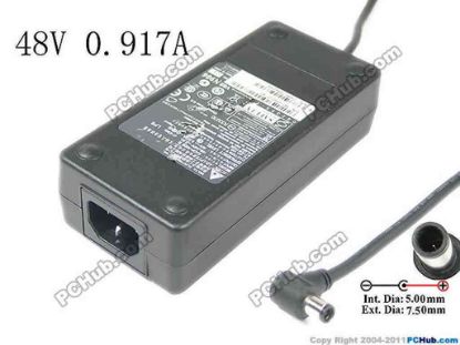149490 Delta Electronics EADP-48EB AC Adapter 20V & Above 48V 0.917A, 7.5/5mm pin, C14 Delta Electronics EADP-48EB AC Adapter 20V & Above
