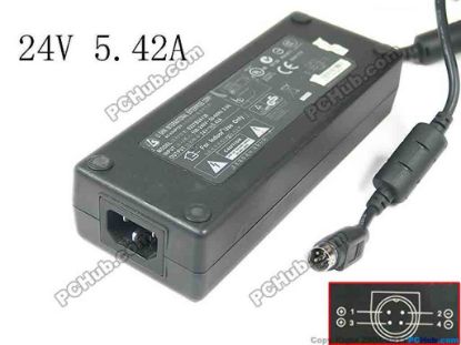 149491 Li Shin 0227B24130 AC Adapter 20V & Above 24V 5.42A, 4-Pin P3&4=V+, IEC C14 Li Shin 0227B24130 AC Adapter 20V & Above <br />
<br />