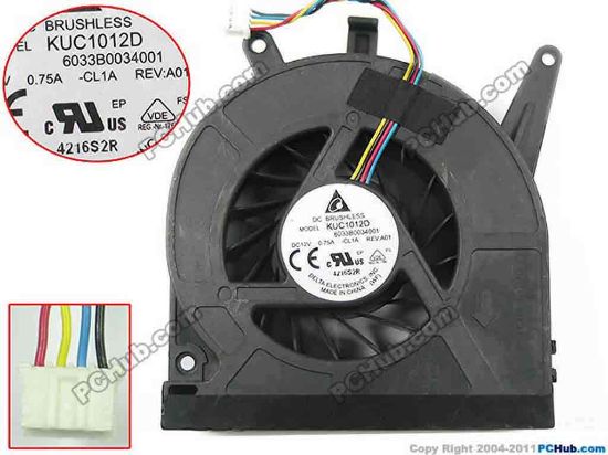 149565 Delta Electronics KUC1012D Cooling Fan  KUC1012D, -CL1A, 6033B0034001 Delta Electronics KUC1012D Cooling Fan  