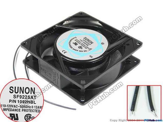 149584 Sunon Wealth SF9225AT Server - Square Fan SF9225AT, 1092HBL Sunon Wealth SF9225AT Server - Square Fan 