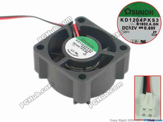 150121 SUNON KD1204PKS3 Server - Square Fan  B1632.A.GN, sq40x40x20mm, w30x2x2, DC 12V 0.6W SUNON KD1204PKS3 Server - Square Fan 