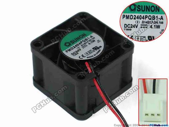 150274 SUNON PMD2404PQB1-A Server - Square Fan (2).B14B3.F.GN.156, 24V 4.1W SUNON PMD2404PQB1-A Server - Square Fan 
