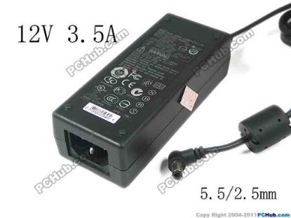 150438 HJC HASU11FB AC Adapter 5V-12V 12V 3.5A, Barrel 5.5/2.5mm, IEC C14 HJC HASU11FB AC Adapter 5V-12V 