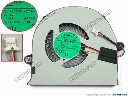 150439 ADDA AB07505HX070300 Cooling Fan  00ZQ0, DC 5V 0.50A Bare Fan, New ADDA AB07505HX070300 Cooling Fan  