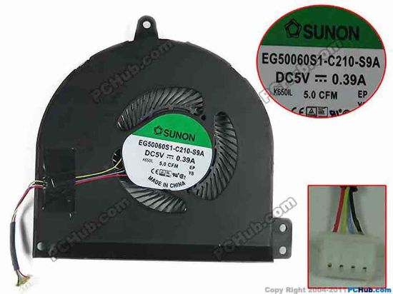 150538 SUNON EG50060S1-C210-S9A Cooling Fan  DC 5V SUNON EG50060S1-C210-S9A Cooling Fan