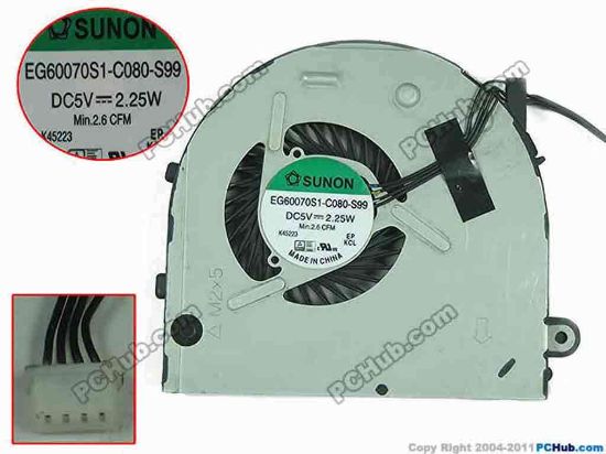 150541 SUNON EG60070S1-C080-S99 Cooling Fan  DC 5V 2.25W SUNON EG60070S1-C080-S99 Cooling Fan  