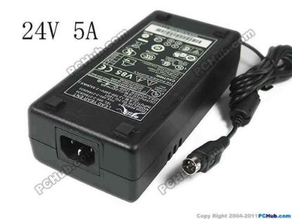 150656 Tiger Power TG-1201 AC Adapter 20V & Above 24V 5A, P3&4=+, 4P, C14 Tiger Power TG-1201 AC Adapter 20V & Above 
