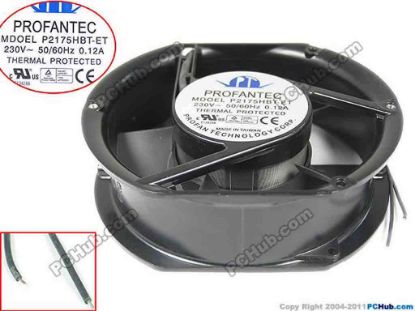 150785 PROFANTEC P2175HBT-ET Server - Round Fan AC 230V 0.12A, 172x150x51mm PROFANTEC P2175HBT-ET Server - Round Fan 