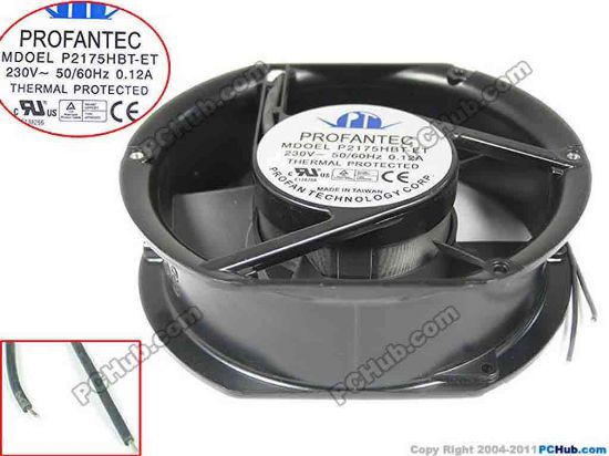 150785 PROFANTEC P2175HBT-ET Server - Round Fan AC 230V 0.12A, 172x150x51mm PROFANTEC P2175HBT-ET Server - Round Fan 