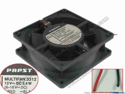 150860 ebm-papst MULTIFAN 3312 Server - Square Fan MULTIFAN 3312, 2-wire, DC 12V 2.4W,  ebm-papst MULTIFAN 3312 Server - Square Fan 