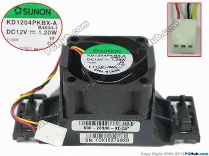 150897 SUNON KD1204PKBX-A Server - Square Fan KD1204PKBX-A, B4604-1,DC 12V 1.20W, 40x40x20mm, Ta SUNON KD1204PKBX-A Server - Square Fan 
