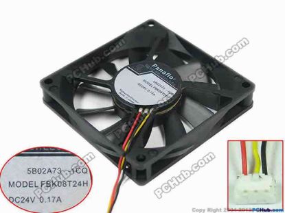 151505 Panasonic FBK08T24H Server - Square Fan DC 24V 0.17A, 80x80x15mm Panasonic FBK08T24H Server - Square Fan 