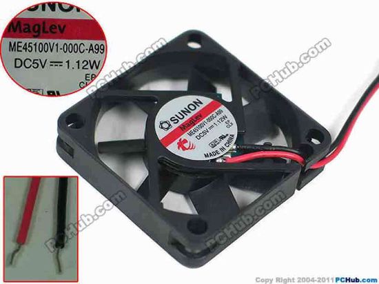151676 SUNON ME45100V1-000C-A99 Server - Square Fan , sq45x45x10mm, 2-wire, DC 5V 1.12W SUNON ME45100V1-000C-A99 Server - Square Fan 