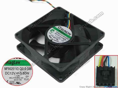151699 SUNON MF80251V2-Q010-S99 Server - Square Fan , sq80x80x25mm, w50x4x4, DC 12V 3.6W SUNON MF80251V2-Q010-S99 Server - Square Fan 
