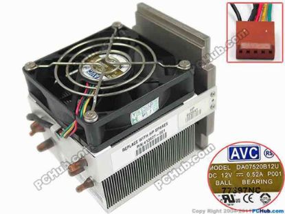 151762 HP ProLiant ML350 G5 Server - Heatsink P001, 12V 0.52A, Heatsink Fan HP ProLiant ML350 G5 Server - Heatsink 
