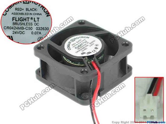 151864 Comair Rotron CR0424MB-C50 Server - Square Fan , sq40x40x20mm, w100x2x2, DC 24V 0.07A Comair Rotron CR0424MB-C50 Server - Square Fan 