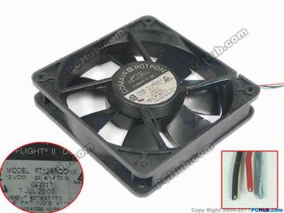 151874 Comair Rotron FT12B6QDNX Server - Square Fan , sq120x120x25mm, 3-wire, DC 12V 4.2W Comair Rotron FT12B6QDNX Server - Square Fan 