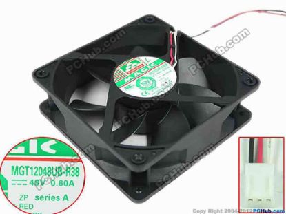 152418 Protechnic Magic MGT12048UB-R38 Server - Square Fan , sq120x120x38mm, 3-wire, DC 48V 0.6A Protechnic Magic MGT12048UB-R38 Server - Square Fan 
