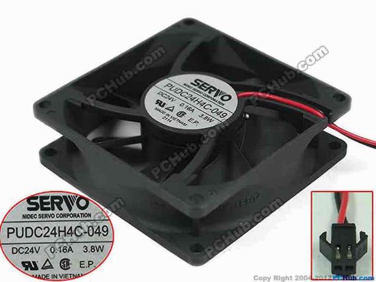 153400 Japan Servo PUDC24H4C-049 Server - Square Fan , sq80x80x25mm, 2-wire, DC 24V 0.16A Japan Servo PUDC24H4C-049 Server - Square Fan 