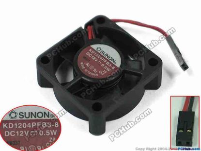 153653 SUNON KD1204PFB3-8 Server - Square Fan DC 12V 0.5W, 40x40x10mm SUNON KD1204PFB3-8 Server - Square Fan 