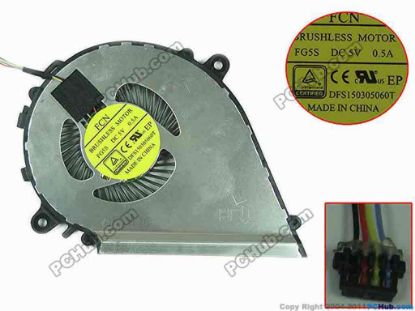 153946 Forcecon DFS150305060T Cooling Fan  FG5S, DC 5V 0.50A Bare Fan Forcecon DFS150305060T Cooling Fan  