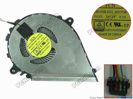153946 Forcecon DFS150305060T Cooling Fan  FG5S, DC 5V 0.50A Bare Fan Forcecon DFS150305060T Cooling Fan  
