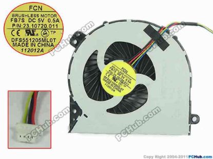 154004 Forcecon DFS551205ML0T Cooling Fan  FB7S, DC 5V 0.50A Bare Fan Forcecon DFS551205ML0T Cooling Fan  