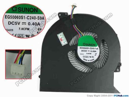 154097 SUNON EG50060S1-C240-S9A Cooling Fan  DC 5V 0.40A Bare Fan,New SUNON EG50060S1-C240-S9A Cooling Fan  