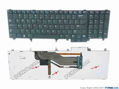 154221 Dell Precision M6800 Keyboard PK130LH1E00, US Dell Precision M6800 Keyboard 